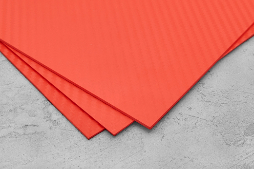 Kydex Carbon (red) 1,52мм, лист 300x200мм