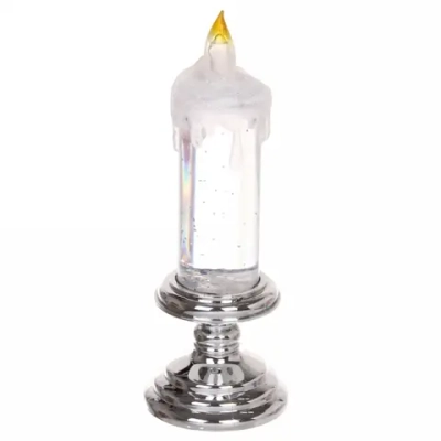 Сувенир с подсветкой «Свеча таинственная» 20*7 см, Серебро