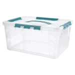 ЯЩИК ДЛЯ ХРАНЕНИЯ УНИВЕРСАЛЬНЫЙ С ЗАМКАМИ И РУЧКОЙ GRAND BOX, 390х180ММ, 15,3Л (Голу