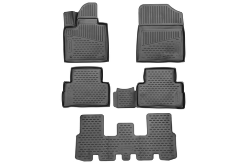Коврики в салон для HYUNDAI Santa Fe, 2021-, 7 мест, внедорожник, 5шт. ELEMENT3DA0N1697210K