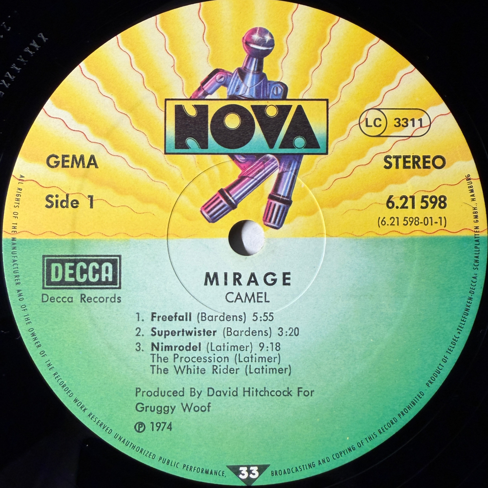 Camel ‎– Mirage (Германия)