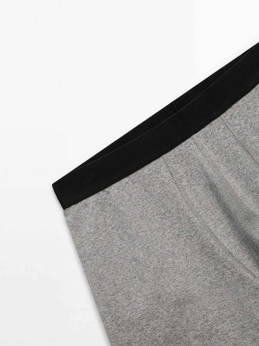 Massimo Dutti Трусы-боксеры с черным поясом, жемчужно-серый