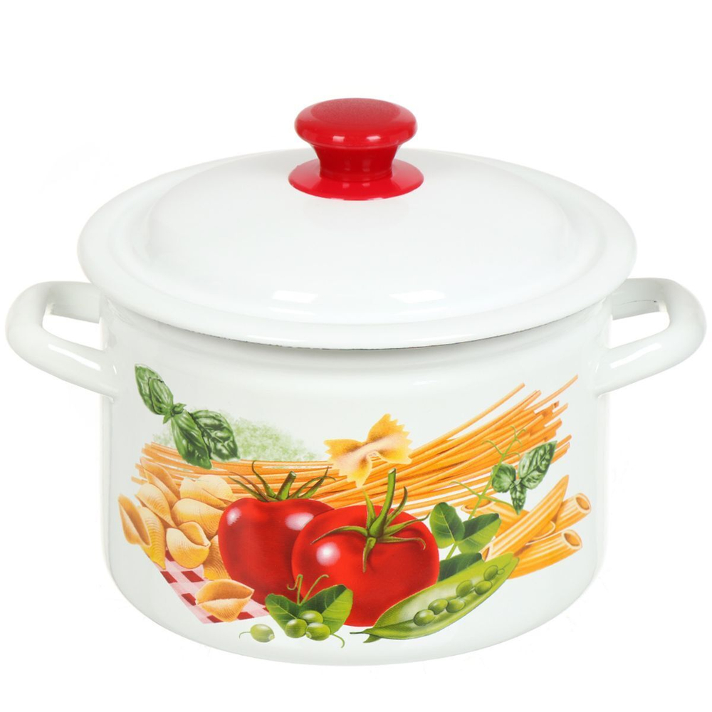 Кастрюля сталь, эмал, 4 л, с крыш, Керчь, 41704-142/6, в асс