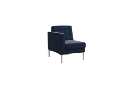 Форест Секция с подлокотником одноместная FR-SP-01 (R) Kardif 028/Металл Серый 690*800*840