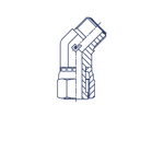 Соединение FN45 D18-20 ORFS 1.3/16 (обжатая гайка)
