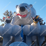 Большой надувной батут-горка "Мишка на севере"