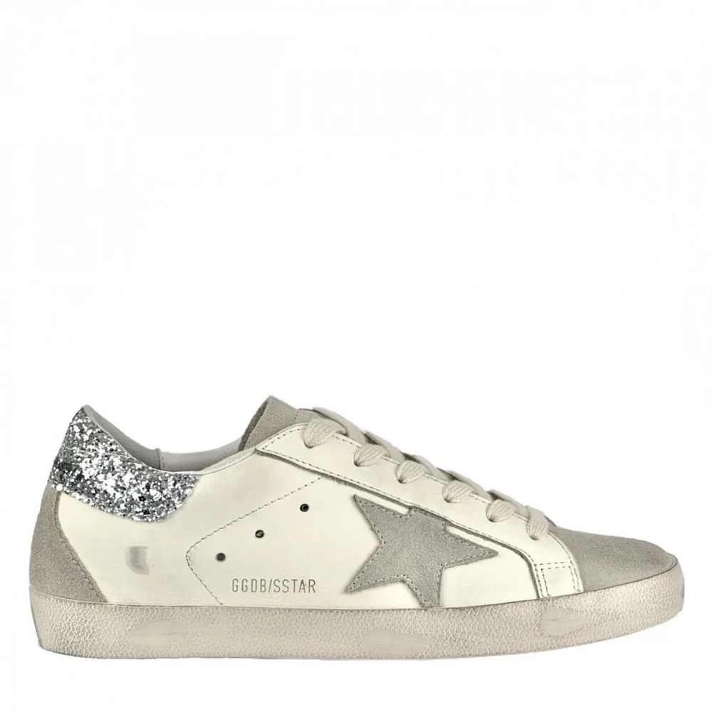Кеды GGDB Super-Star With Gray And Silver Glitter Heel Tab