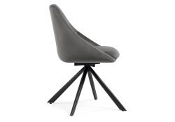 Стул на металлокаркасе Окленд крутящийся серый / черный