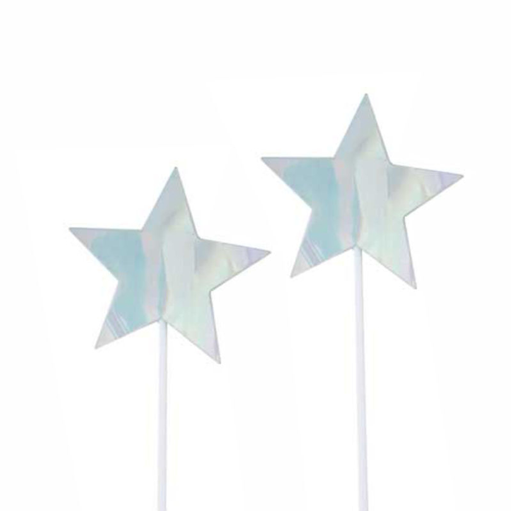Шпажки для канапе одноразовые "Звезды" Голография