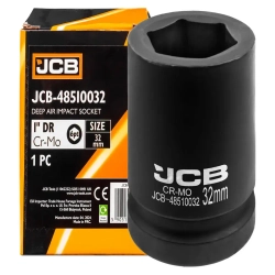 Головка ударная глубокая 32мм (6гр.), 1'' JCB JCB-48510032