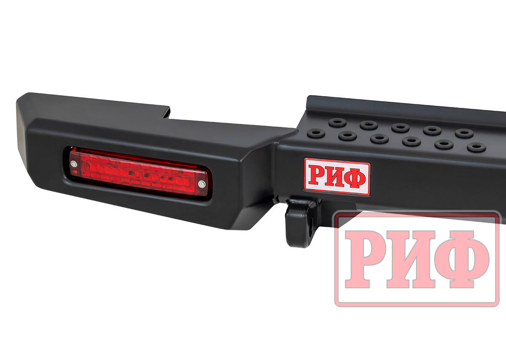 Бампер силовой задний УАЗ Хантер с фонарями, возможностью установки фаркопа, лифт 65 мм РИФ