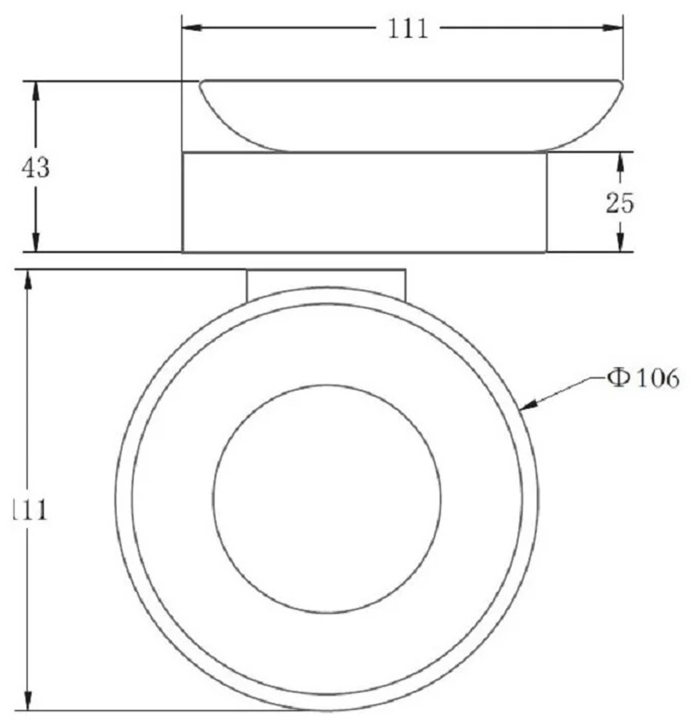 Мыльница стеклянная BELZ B90802, брашированное золото