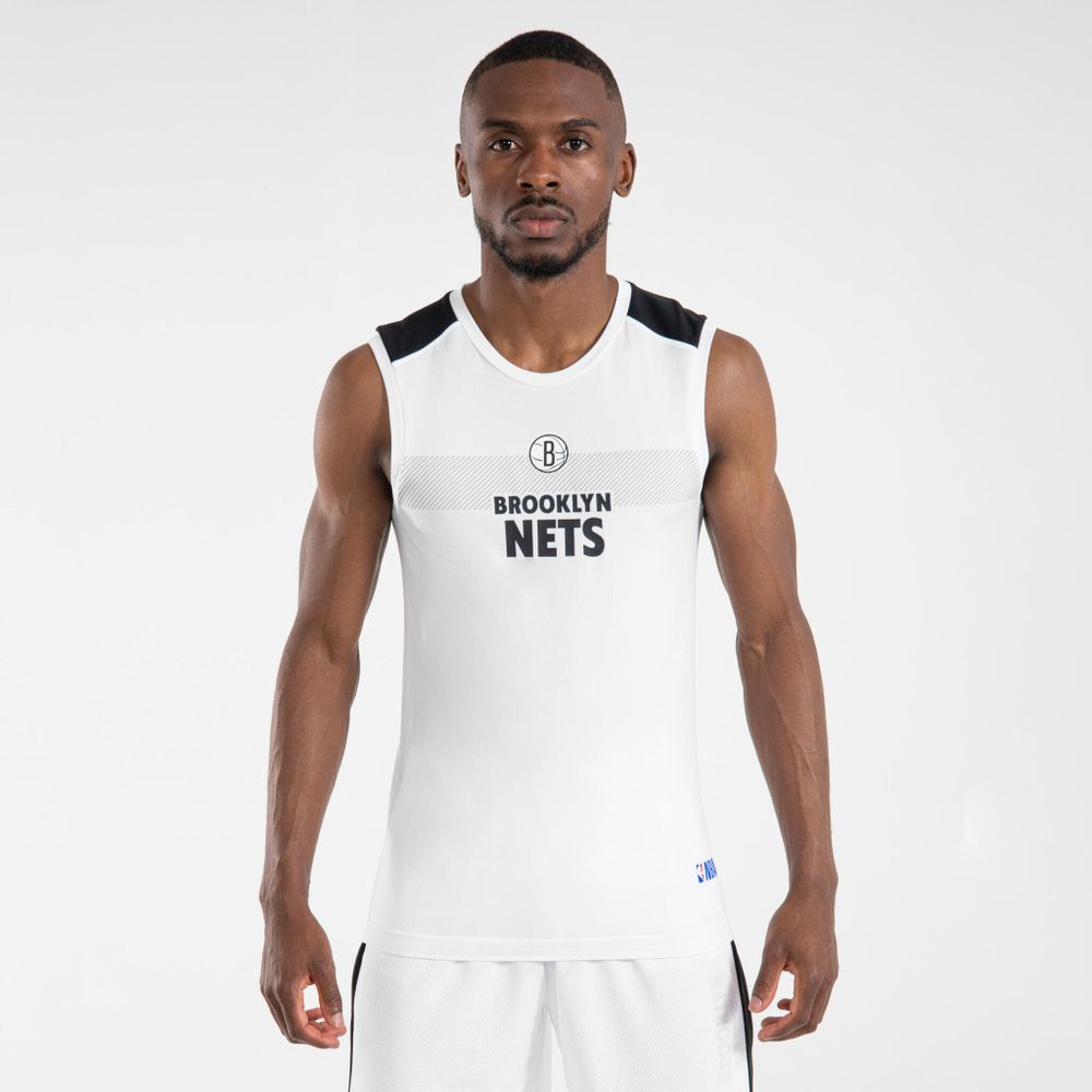 Мужская и женская баскетбольная футболка без рукавов NBA Tarmak UT500 Brooklyn Nets