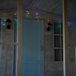 ULD-B6006-080-STK MULTI IP44 Бахрома светодиодная со статическим свечением. 6м. Соединяемая. 80 светодиодов. Разноцветный свет. Провод прозрачный. ТМ Uniel