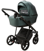 Детская коляска Adamex Belissa Deluxe 2 в 1 B-SM15 (Т.ЗЕЛЕНАЯ ПЕРЛ. КОЖА)