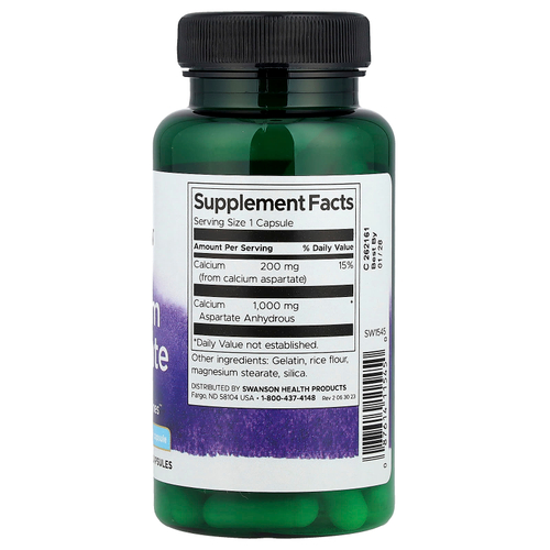 Swanson, Аспартат кальция, 60 капсул