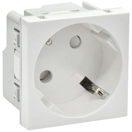 Розетка PRIMER 45град. с заземл. защ. шторки винт. зажим РКС-20-30-П-45 бел. IEK PR-KK40D-RSZH-2-2-45-K01