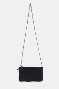 ZARA СУМКА С ЗАКЛЕПКАМИ, ЧЕРНЫЙ