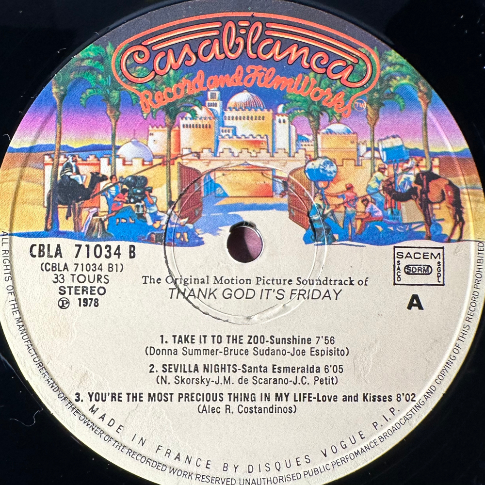 Thank God It's Friday - The Original Motion Picture Soundtrack 3LP (Франция 1978г.)