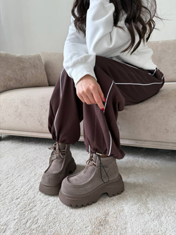 Ботинки из натуральной замши