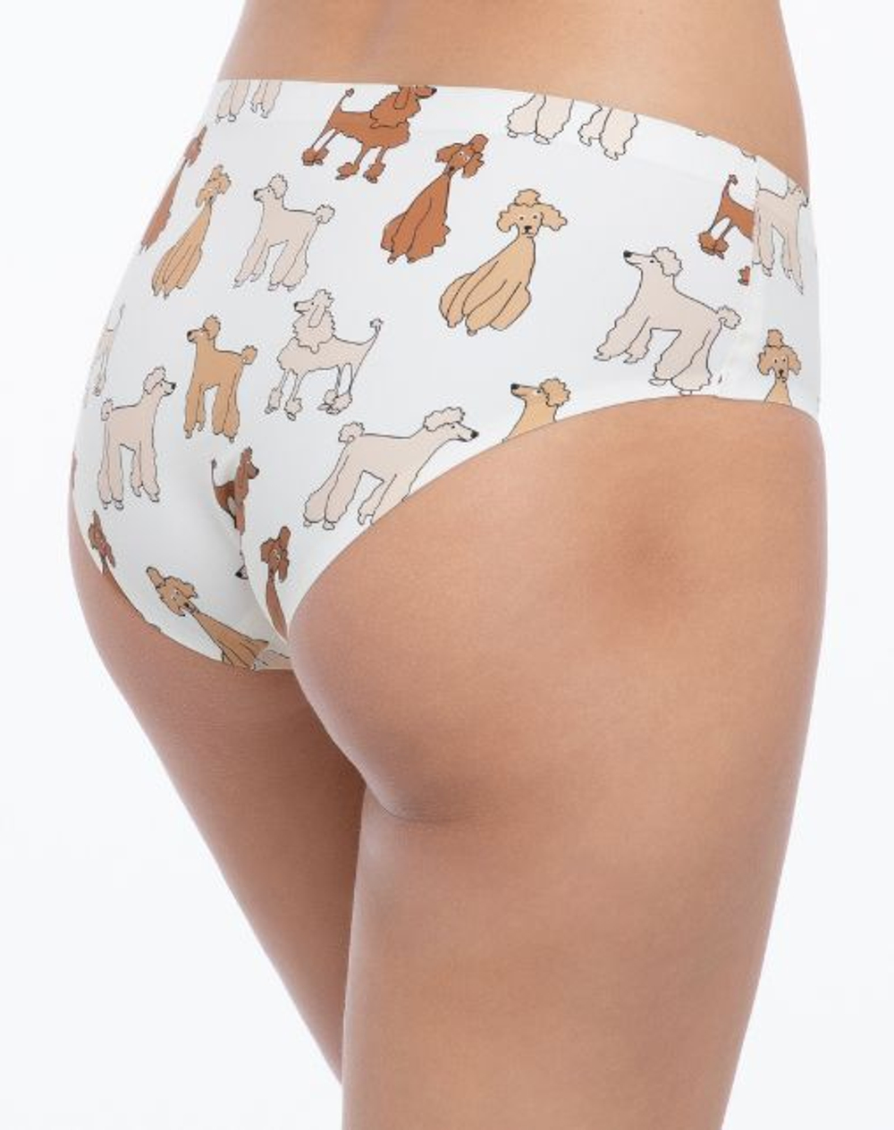 Трусики-слипы Poodle с принтом в виде пуделей (Размер: L) (Цвет: телесный)