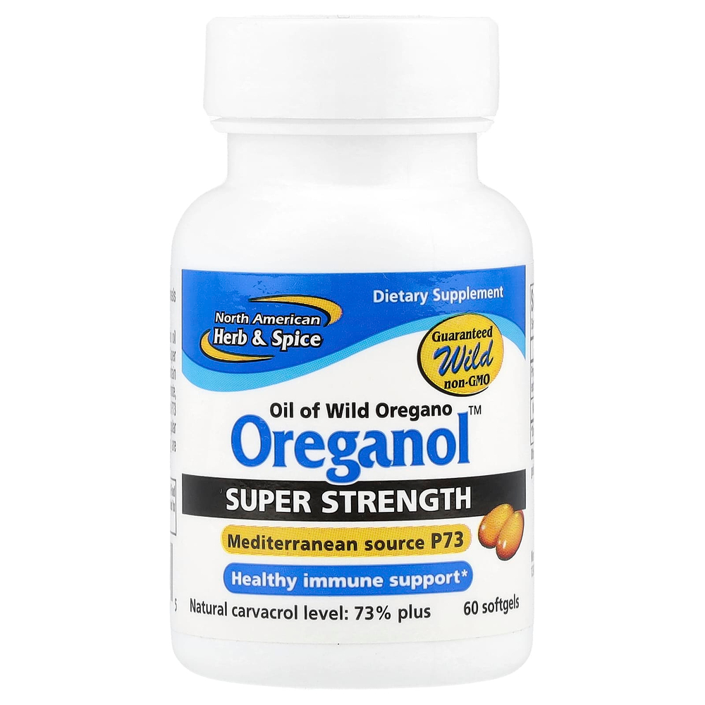 North American Herb & Spice, Oreganol ™, суперсила, 60 мягких таблеток