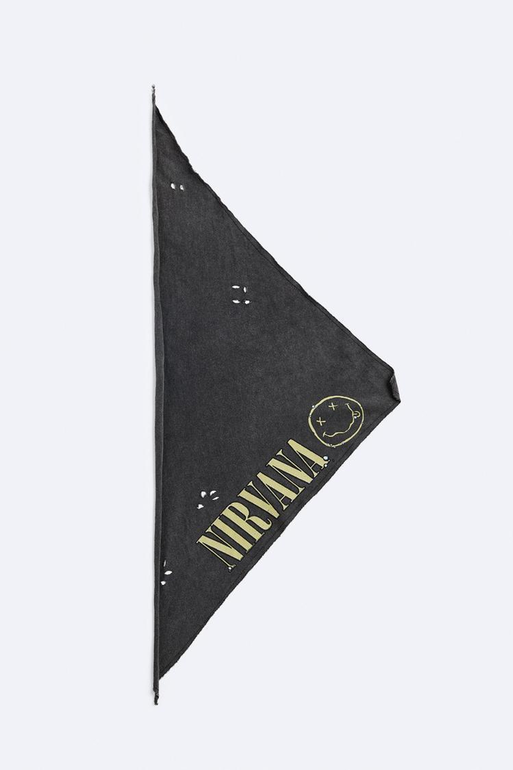 ZARA ПЛАТОК NIRVANA © С ЭФФЕКТОМ ПОТЕРТОСТИ, АНТРАУИТОВО-СЕРЫЙ