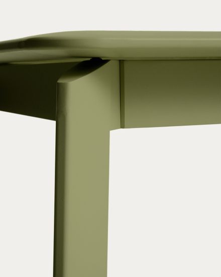 Раздвижной уличный стол Brela из зеленого алюминия, 205(287) x 100 см