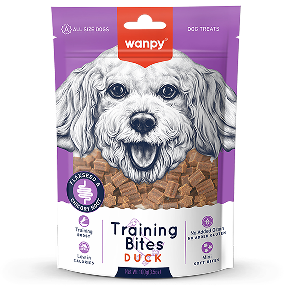Wanpy Dog Лакомство для собак "Тренировочные кусочки" из утки 100 г