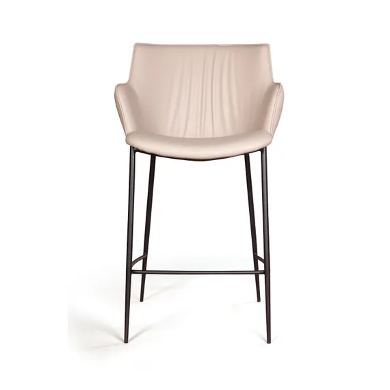 Полубарный стул Sofia, серая экокожа Soft-Touch