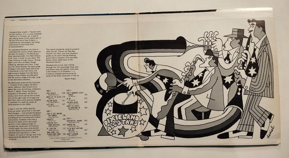 Винтажная виниловая пластинка LP Pee Wee Russell's Dixieland All Stars, The Golden Era Of Dixieland Jazz (USA 1975)