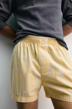 ZARA НАБОР ИЗ ДВУХ КОМБИНИРОВАННЫХ ТРУСОВ-БОКСЕРОВ ИЗ ПОПЛИНА - LIMITED EDITION, РАЗНОЦВЕТНЫЙ