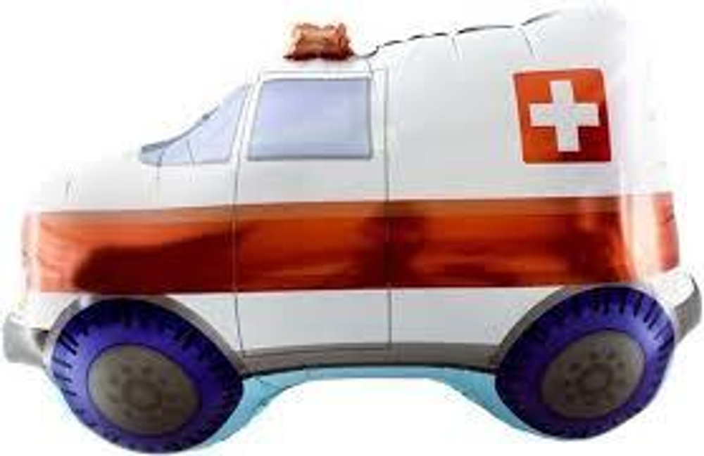 Шар (33""/84 см) Фигура, Скорая помощь, 1 шт. В148