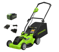 Газонокосилка аккумуляторная Greenworks GD40LM16XK5 Арт. 2517907UG, 40V, бесщеточная, 41 см, c 1хАКБ 5Ач и ЗУ