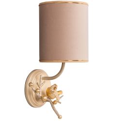 Бра настенный светильник Терра левое Айвори Мраморное Золото с абажуром Терра Айвори