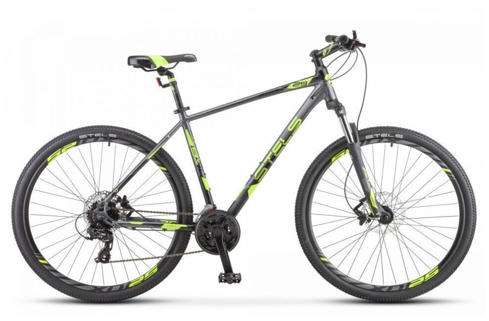 Велосипед 29" Stels Navigator-930 MD р.18.5" Антрацитовый/Зелёный