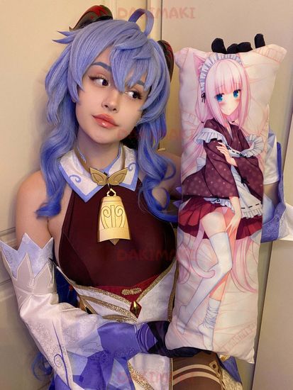 Мини дакимакура Ванилла и Чокола из Кошачий рай Некопара арт. M0718, 60х20 см