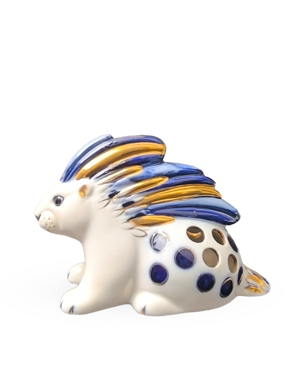 Фарфоровая статуэтка (карандашница) Дикобраз, ЛФЗ