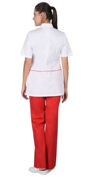 Костюм женский "Сириус-Лаура" (белый/красный)