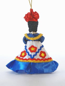 Кукла-подвеска Барынька в стиле дымковской игрушки