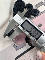 Пуговицы на прокол высокие черные матовые