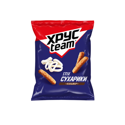 Сухарики Xpycteam стикс Кальмар 60 гр