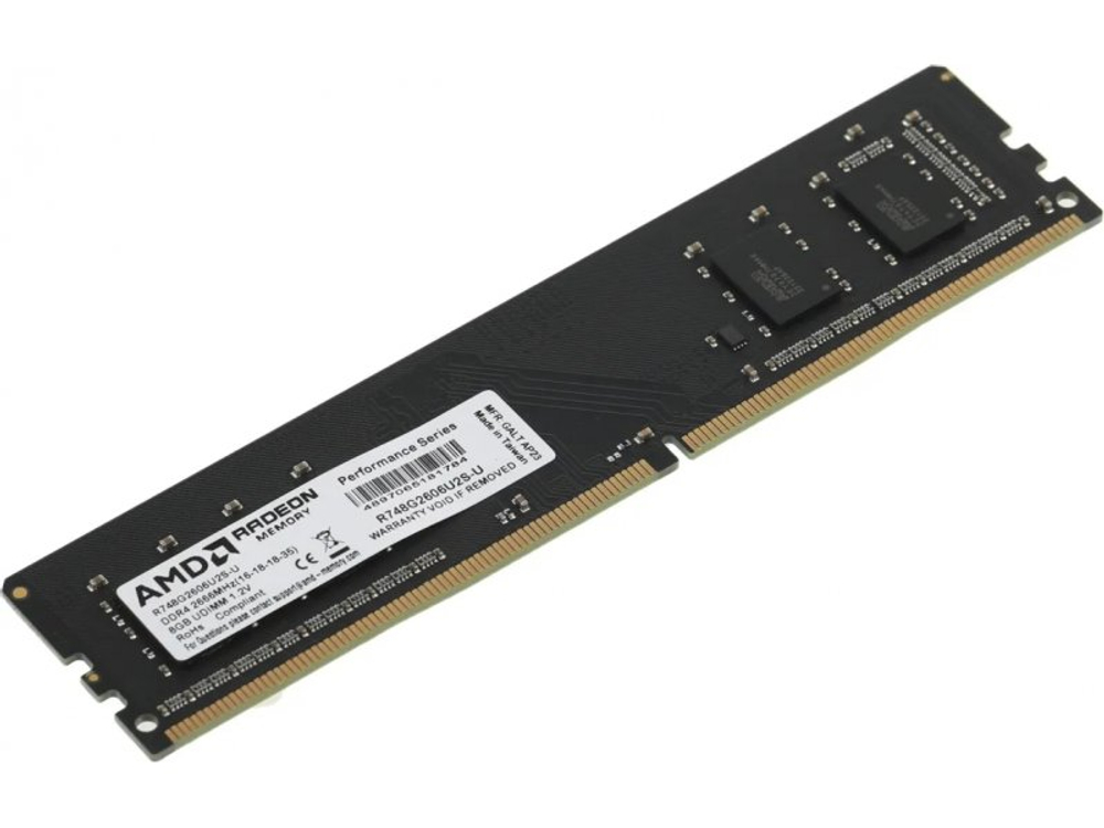 Оперативная память AMD Radeon R7 Performance R748G2606U2S-U, DDR4 1х 8ГБ 2666 МГц, DIMM, RTL