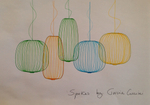 Подвесной дизайнерский светильник  Spokes 2 by Foscarini (белый)
