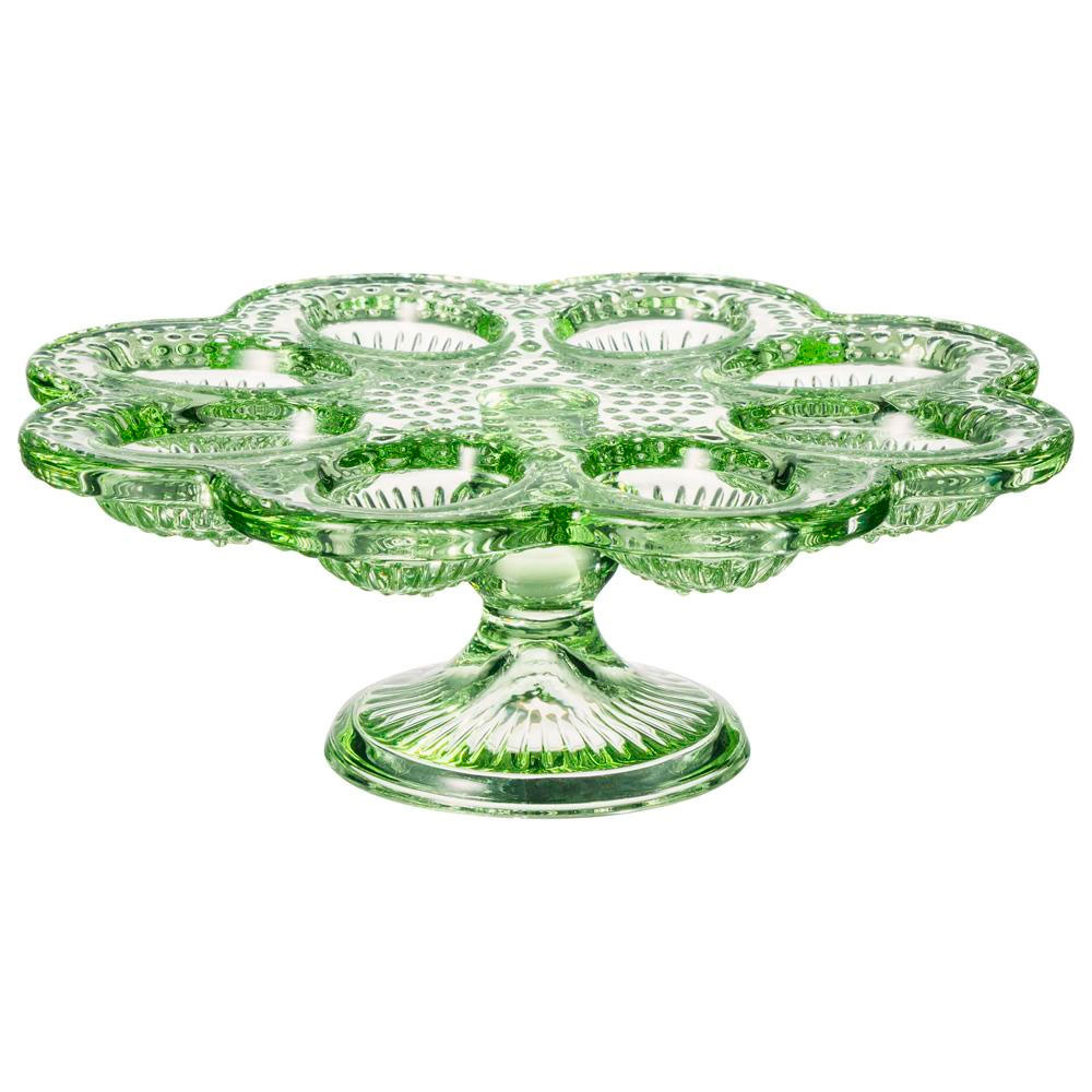 Подставка для 8 яиц "Sunday" Green на ножке 21*7см, 355-459