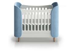 Кроватка KIDI Soft mini cпальное место 60*120 см (голубой)