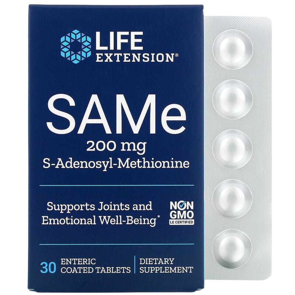 Life Extension SAMe 200 mg 30 tablets, S-аденозил-метионин
