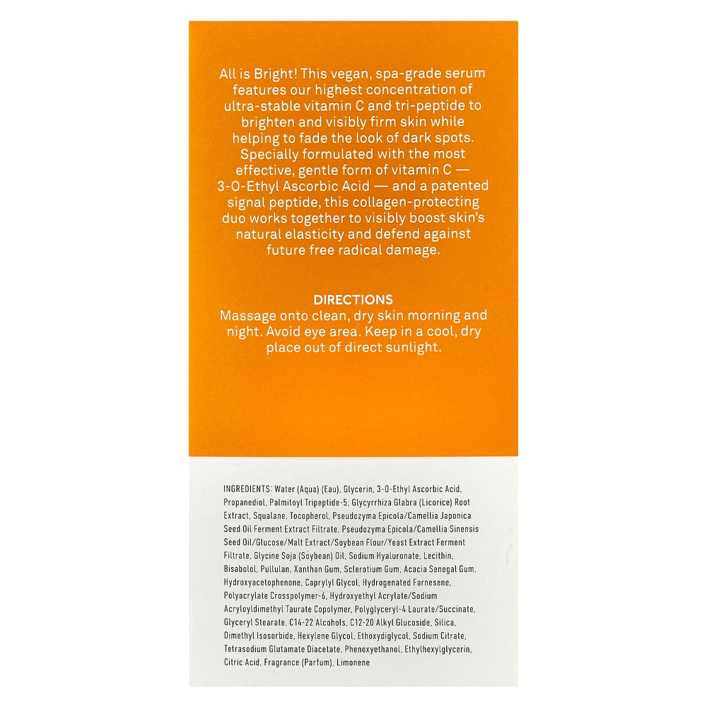 Bliss, Bright Idea, осветляющая сыворотка с витамином C и трипептидами, 30 мл (1 жидк. Унция)