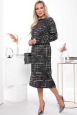 Платье "Янина" (серый меланж / серебро) П7516 LT Collection