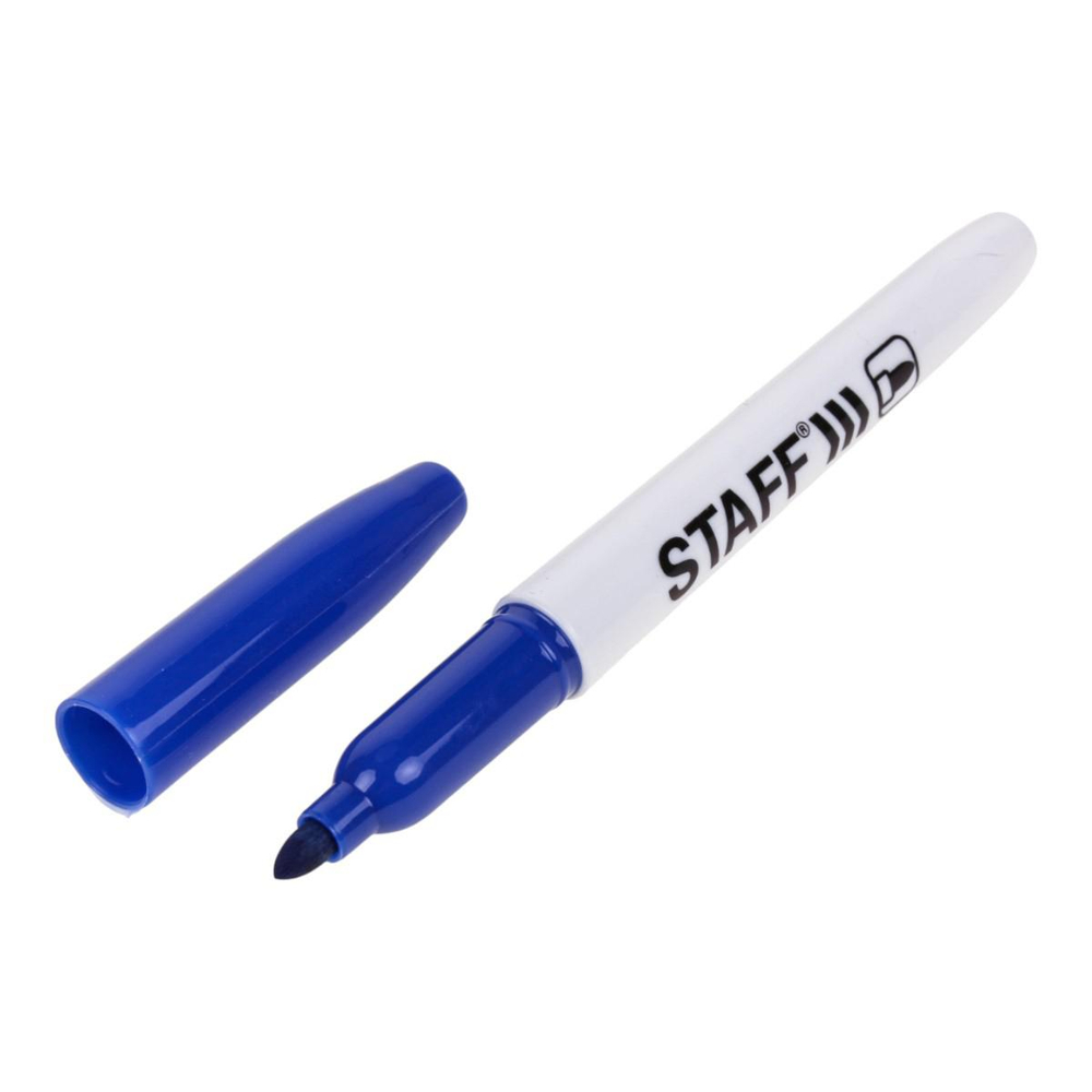 Маркер стираемый для белой доски STAFF EVERYDAY WBM-093, СИНИЙ 2,5 мм, тонкий корпус, 151094
